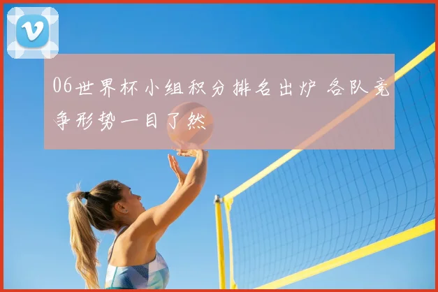 06世界杯小组积分排名出炉 各队竞争形势一目了然